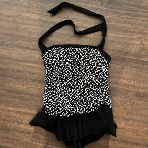 Size Large aqua Green halter swimsuit